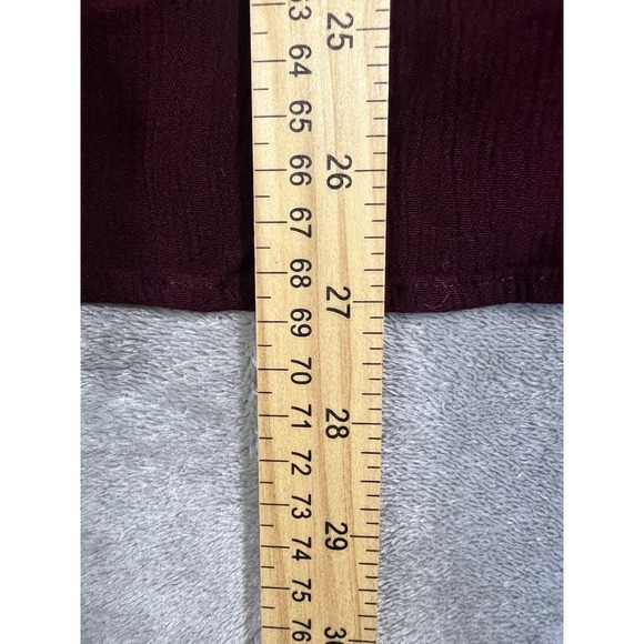 John Paul Richard Womens Red Velvet Mosaic Knit Top Long Sleeve XL Lace - Picture 5 of 5